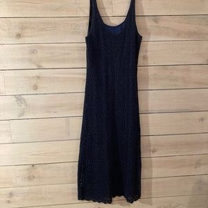 Sleeveless lacy sweater dress